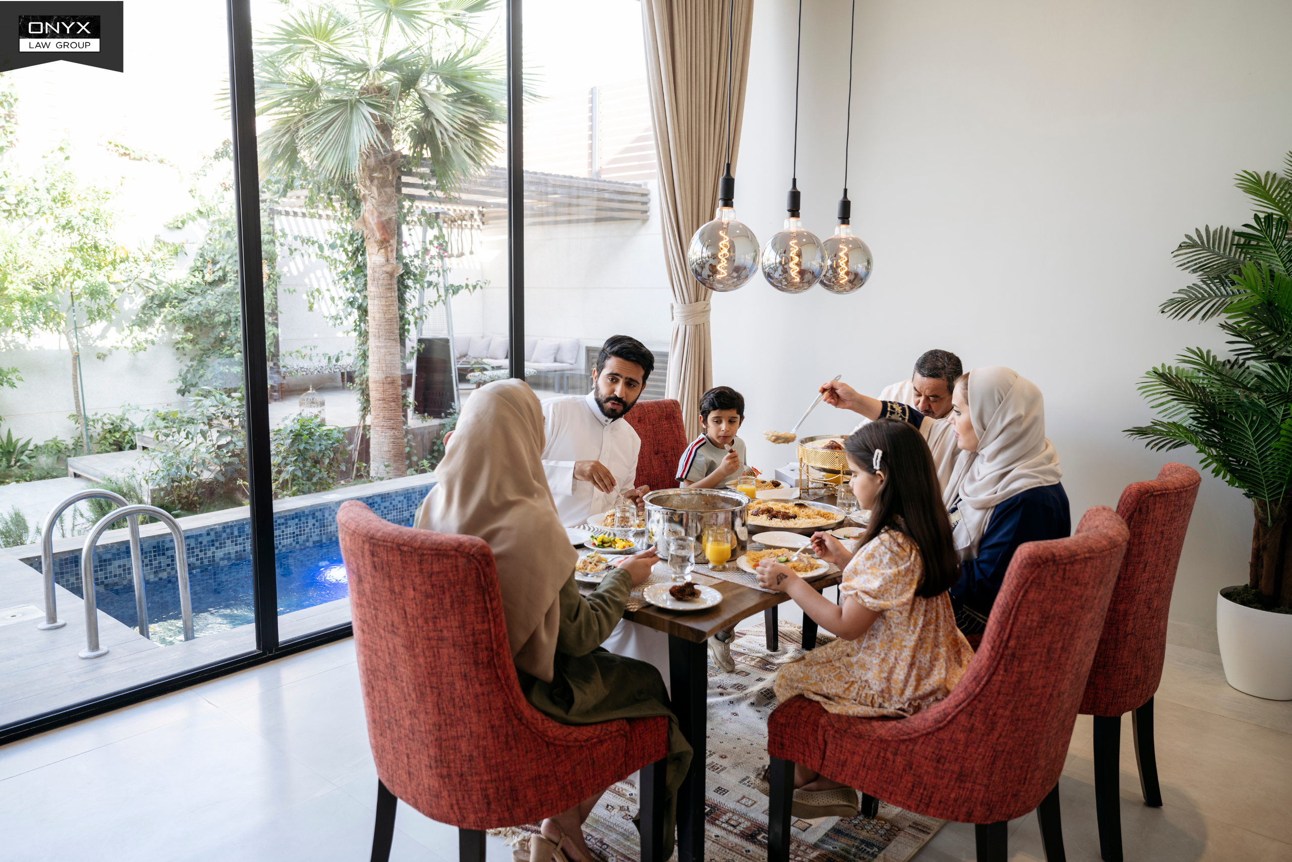 Happy multigenerational family sitting together at home 