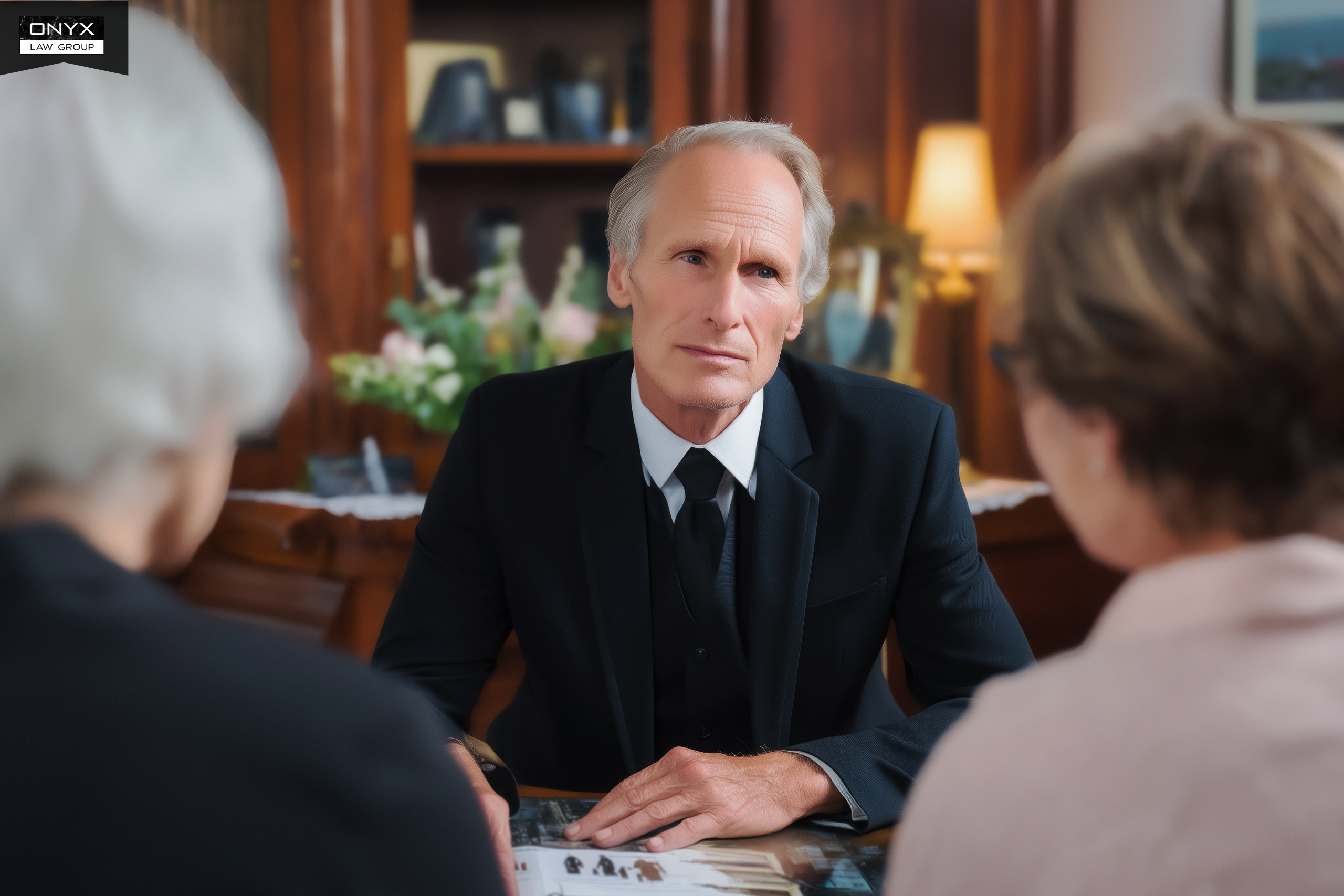 Family meeting with a funeral director to plan funeral and burial arrangements in Canada.