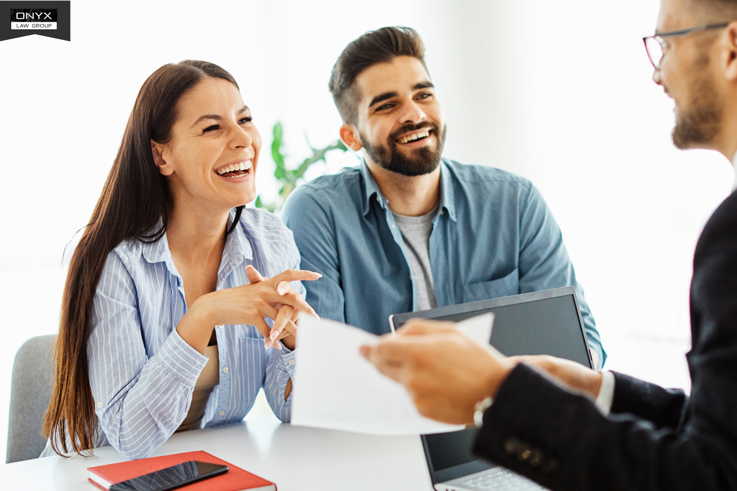 Estate lawyer advising client about probate process